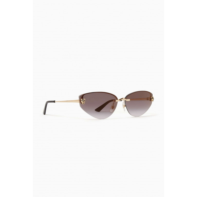 Cartier - Panthere Cat-eye Sunglasses in Metal