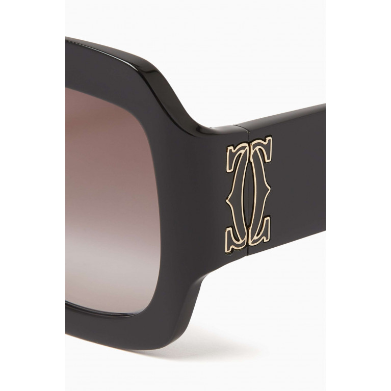 Cartier - Double C Square Sunglasses in Recycled Acetate