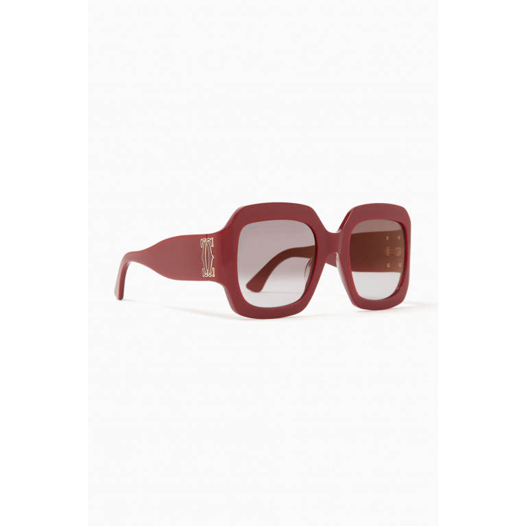 Cartier - Double C Square Sunglasses in Recycled Acetate