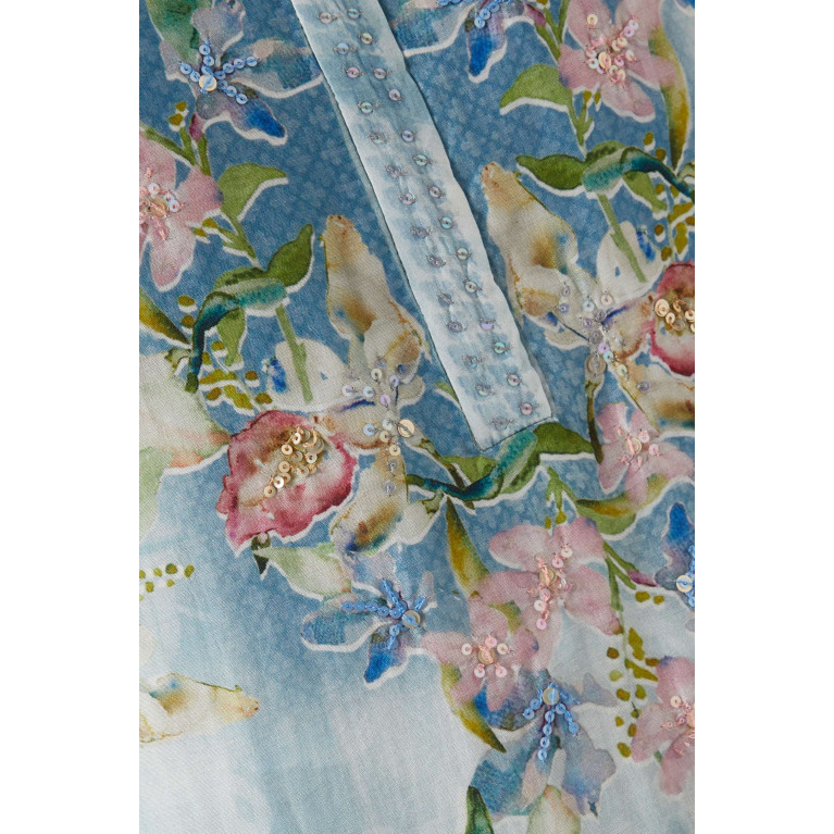 Anita Dongre - Floral-print Kaftan in Cotton Voile