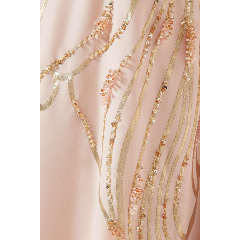Ruya - Bead-embellished Kaftan in Crepe Pink