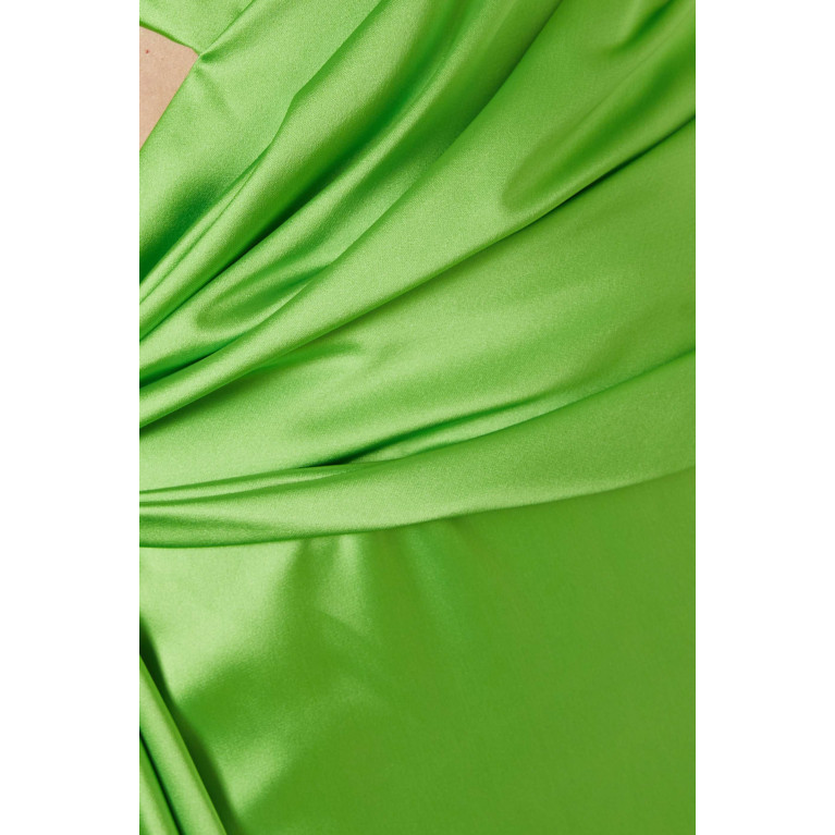 Özgür Masur - One-shoulder Asymmetrical Maxi Dress in Satin