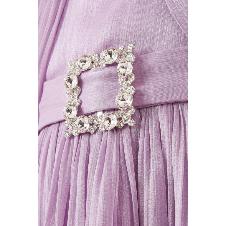 NASS - Embellished Short-sleeve Dress Purple
