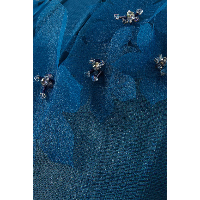NASS - Embellished Cap-sleeve Dress Blue