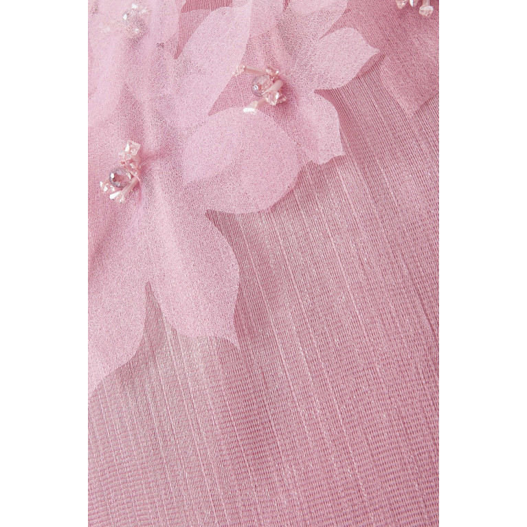 NASS - Embellished Cap-sleeve Dress Pink