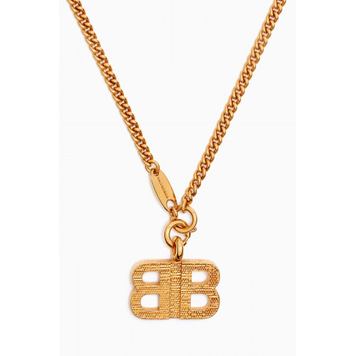 Balenciaga - BB Pendant Necklace in Brass
