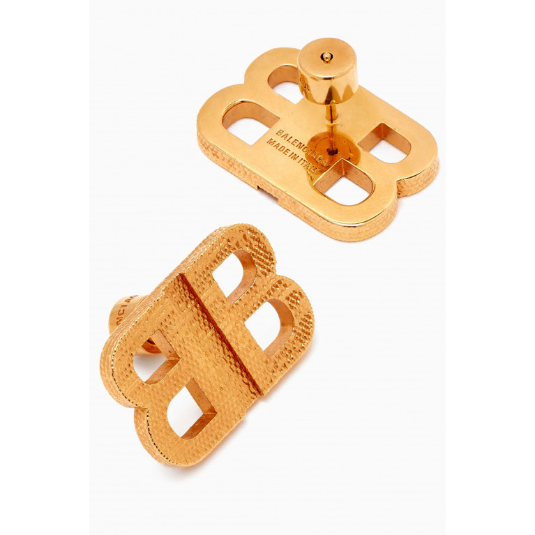 Balenciaga - BB 2.0 Stud Earrings in Brass