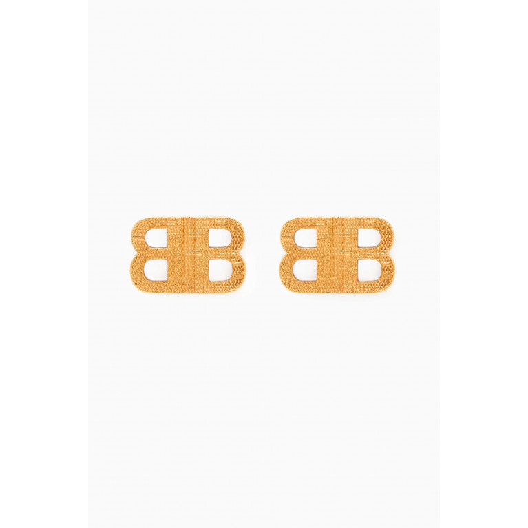 Balenciaga - BB 2.0 Stud Earrings in Brass