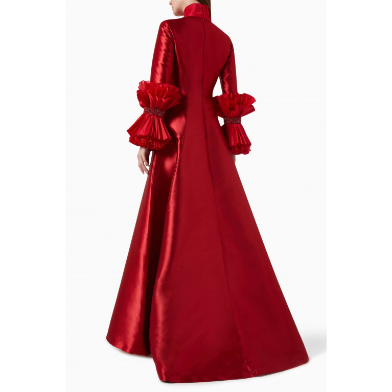 ILLUSTRELLA - Gilroy Crystal-embellished Dress in Mikado & Silk-taffeta