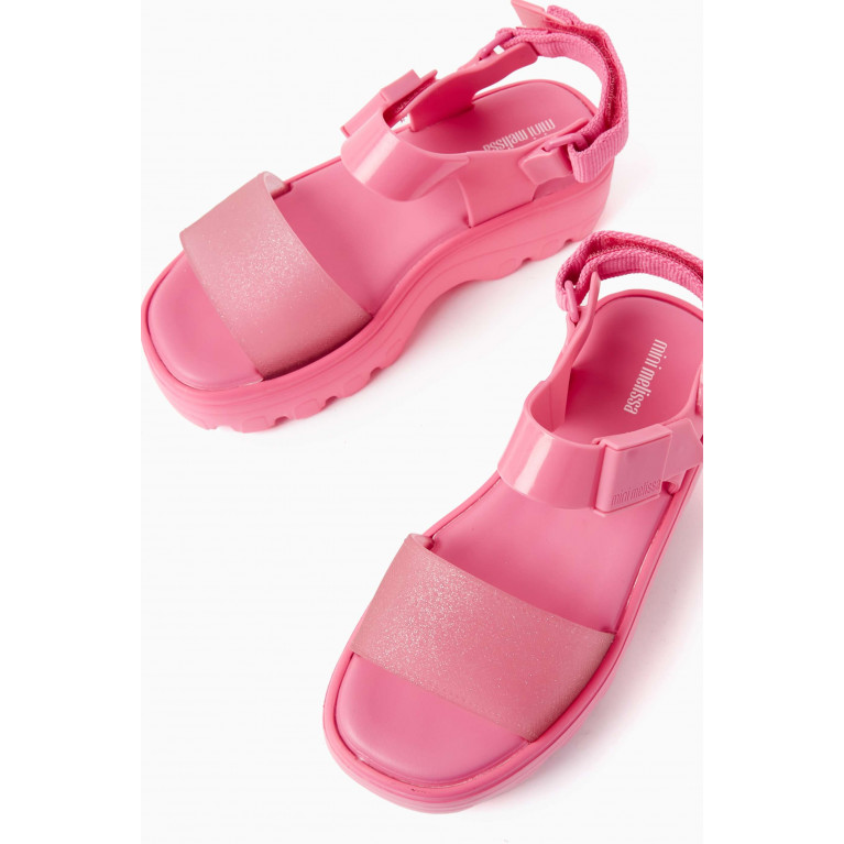 Mini Melissa - Kick Off Sandals in Melflex® PVC Pink