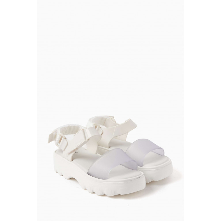 Mini Melissa - Kick Off Sandals in Melflex® PVC White