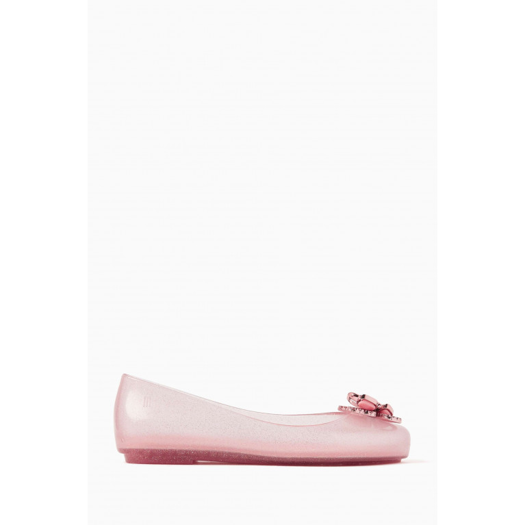 Mini Melissa - Sweet Love Fly Flats in Melflex® PVC Pink