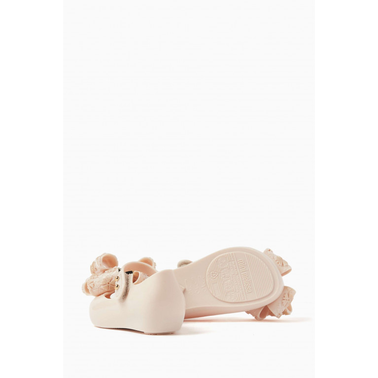 Mini Melissa - Bow Jelly Shoes in Melflex® PVC Neutral