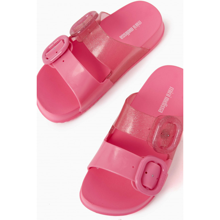 Mini Melissa - Cozy Slides in PVC Pink