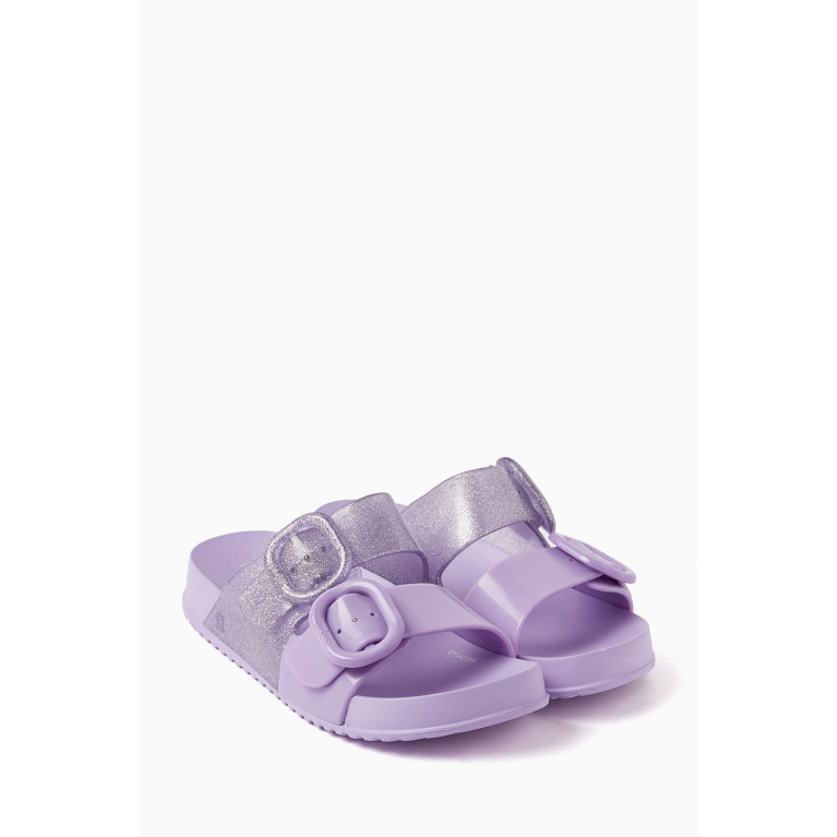 Mini Melissa - Cozy Slides in PVC Purple