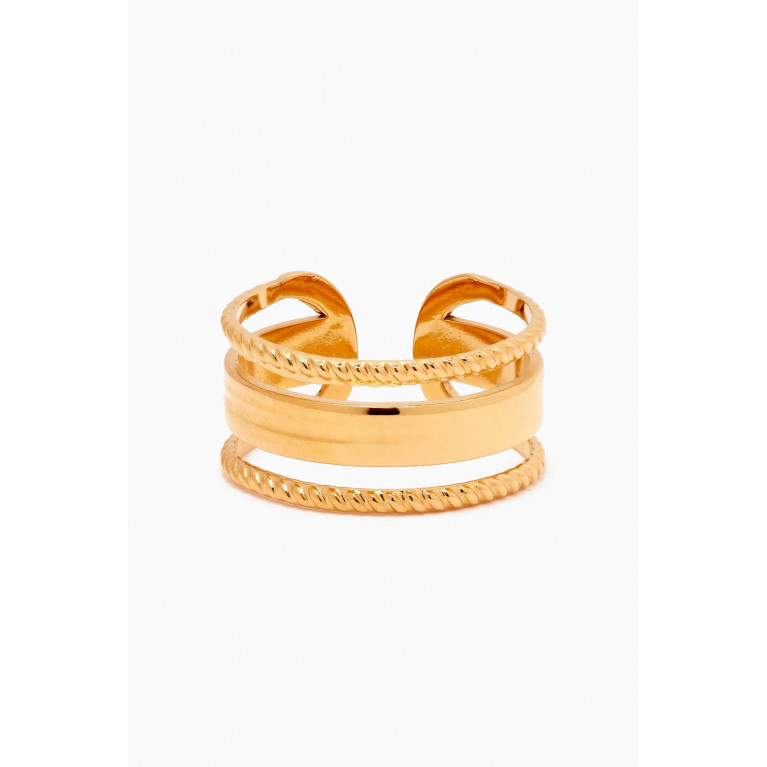 The Jewels Jar - Isabella Open Ring in 18kt Gold-plated Stainless Steel
