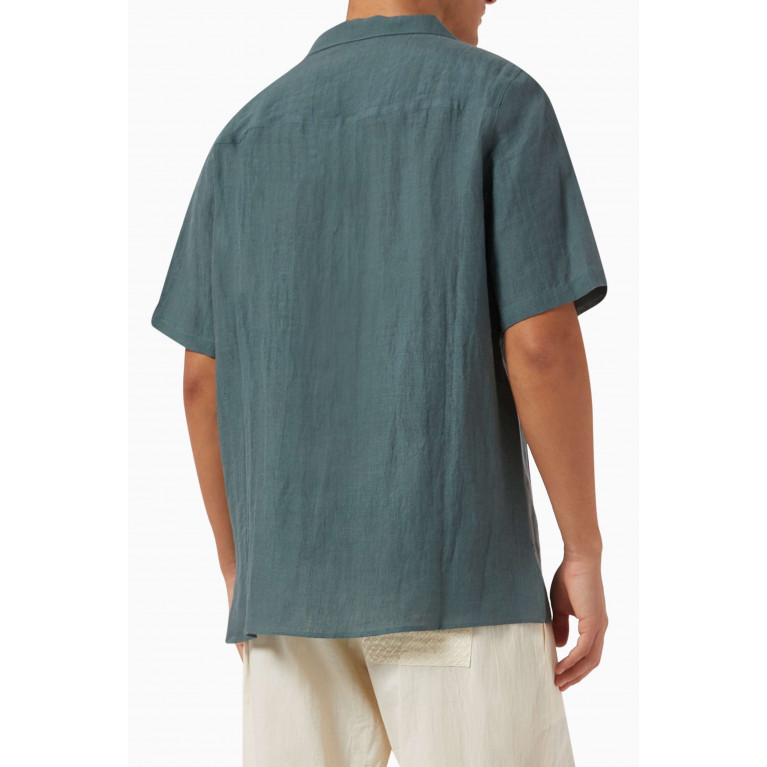 Marane - Camp Collar Shirt in Linen