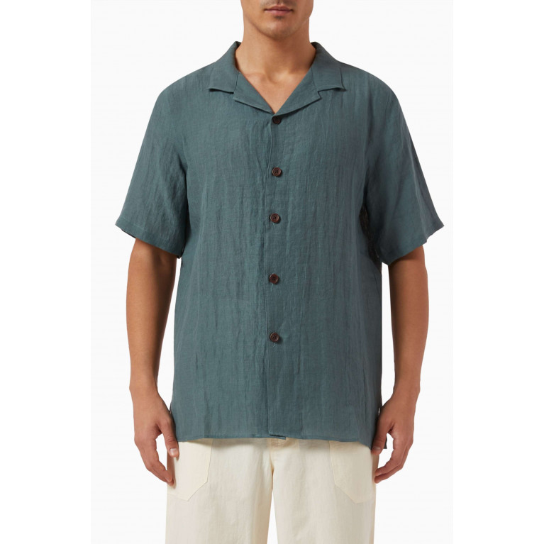 Marane - Camp Collar Shirt in Linen