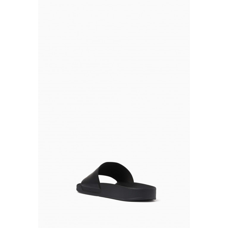 Moschino - Pool Slides in Rubber Black
