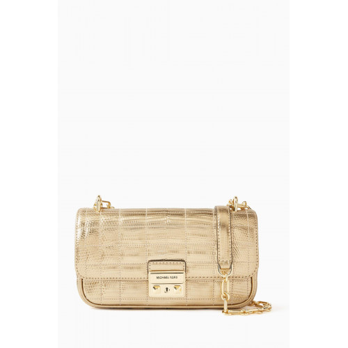 MICHAEL KORS - Small Tribeca Quilted Shoulder Bag in Metallic-leather