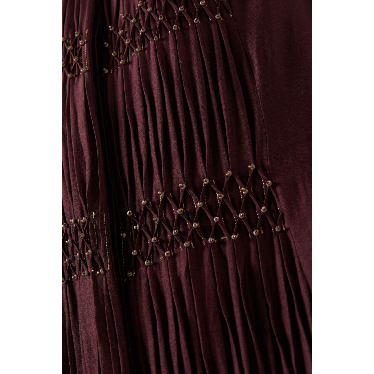 SWGT - Handsmocked Maxi Dress in Silk