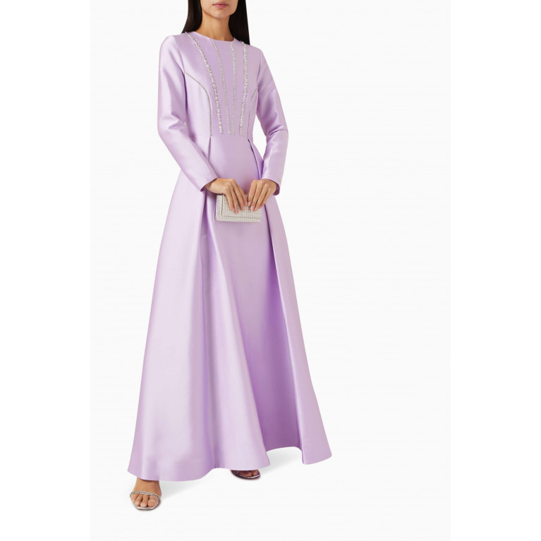 Senna - Shine Embellished Maxi Dress Purple
