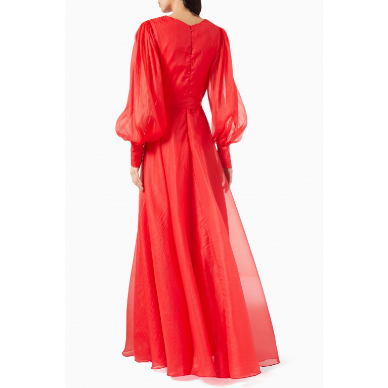 NASS - Draped Maxi Dress Red