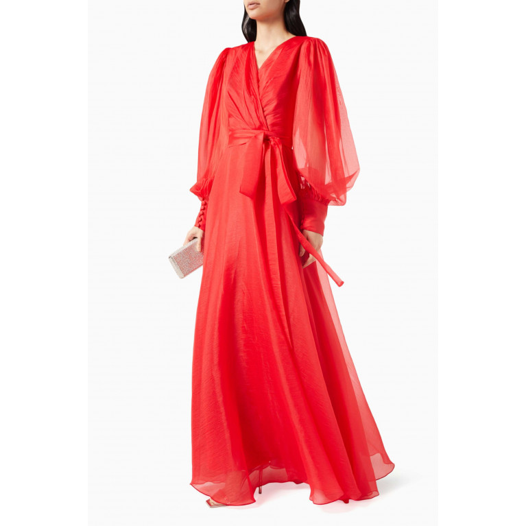 NASS - Draped Maxi Dress Red