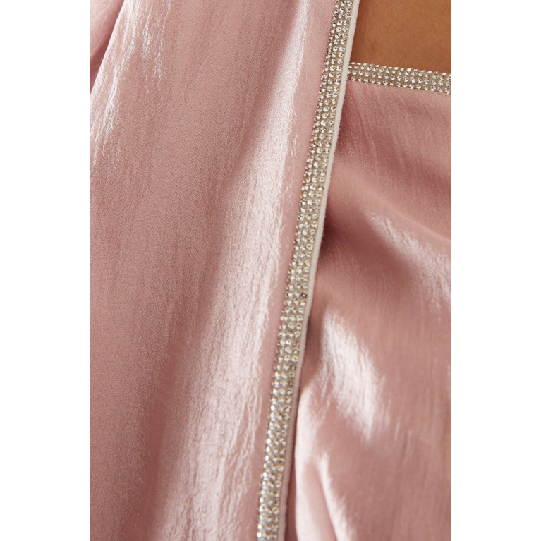 NASS - Contrast-trimmed Maxi Dress Pink