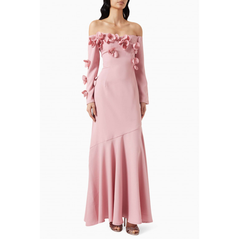 NASS - Embellished Off-shoulder Dress Pink
