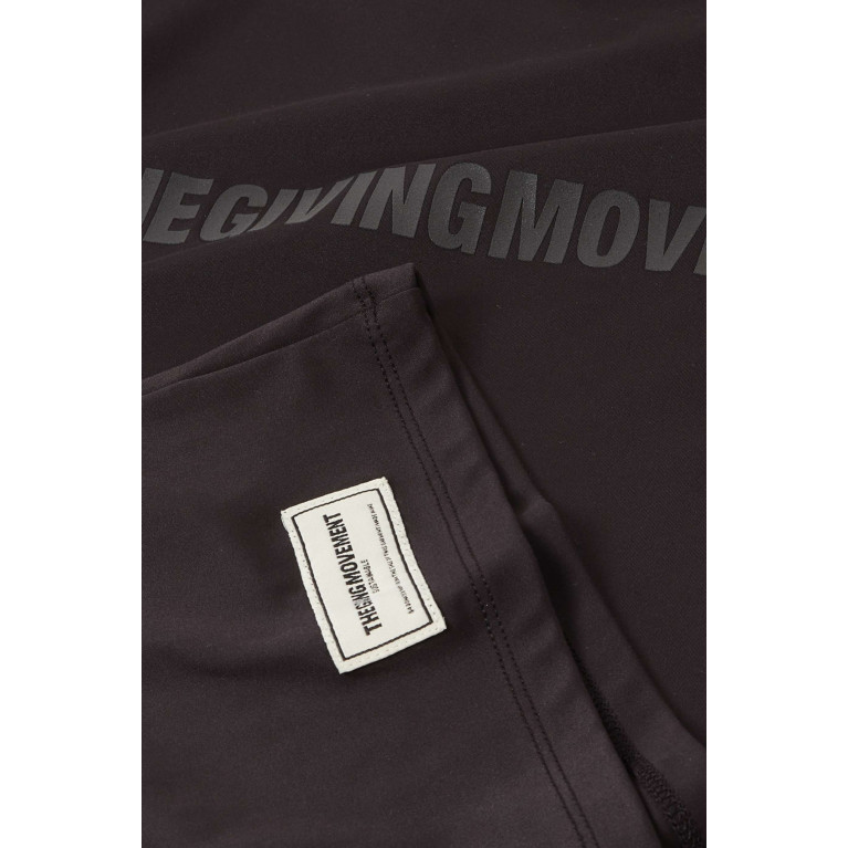 The Giving Movement - Logo Biker Shorts in Recycled Softskin100© Black