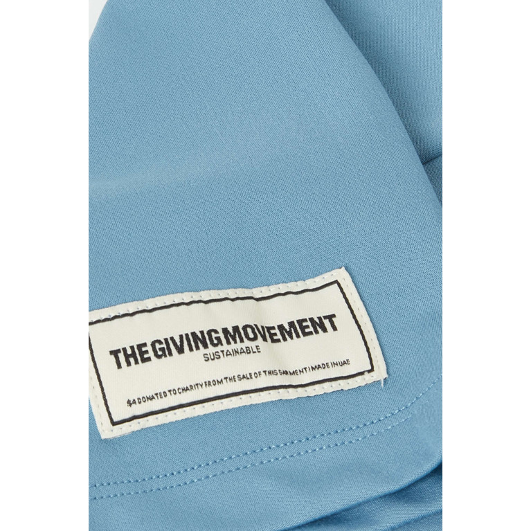 The Giving Movement - Logo Biker Shorts in Recycled Softskin100© Blue