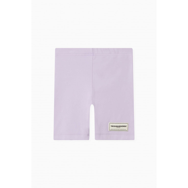 The Giving Movement - Logo Biker Shorts in Recycled Softskin100© Purple