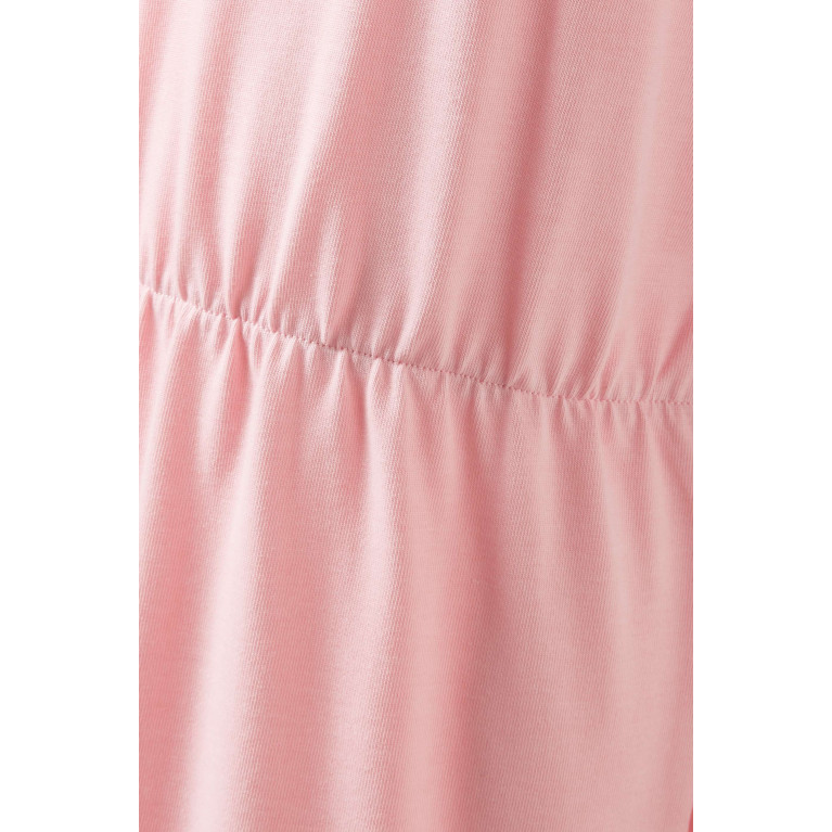 The Giving Movement - Logo-patch T-shirt Dress in Organic Cotton-jersey Pink