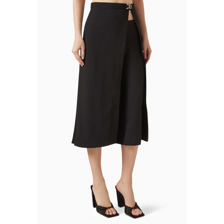 Notebook - Vivian Layered Pants in Terry-rayon Black