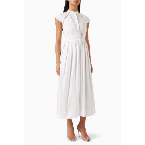 Notebook - Aida Midi Dress in Cotton-poplin White