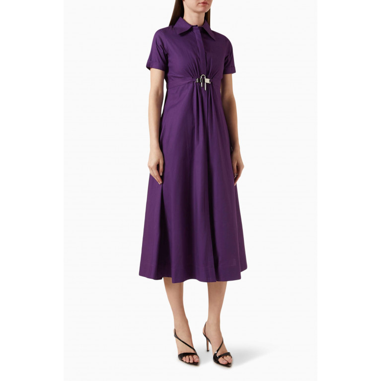 Notebook - Freta Shirt Dress in Cotton-poplin Purple