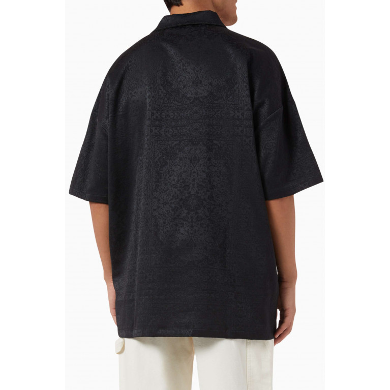 Les Benjamins - 014 Polo Shirt in Jacquard Black