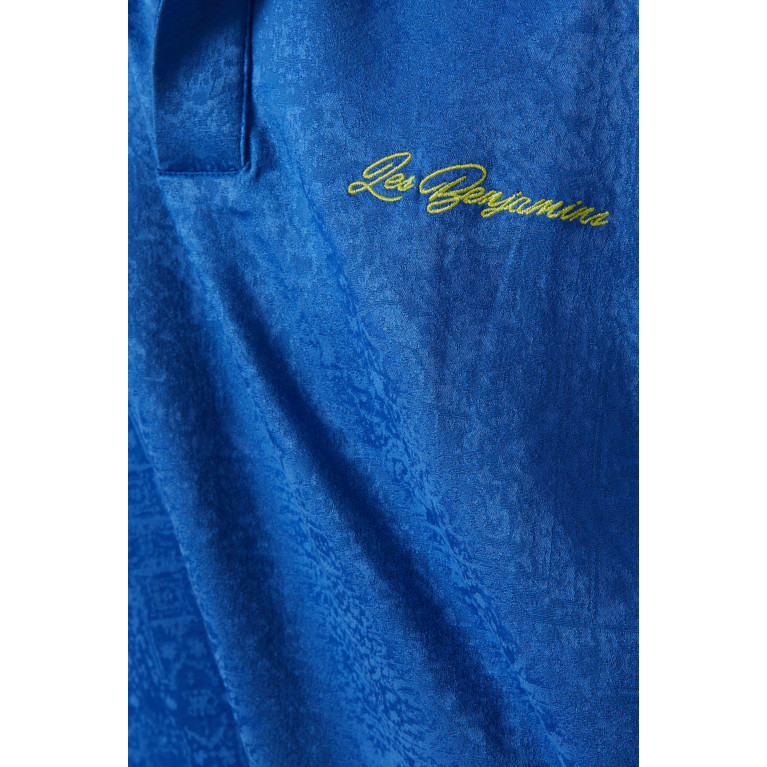Les Benjamins - 014 Polo Shirt in Jacquard Blue