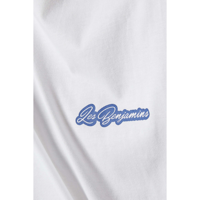 Les Benjamins - Graphic print T-shirt in Cotton White