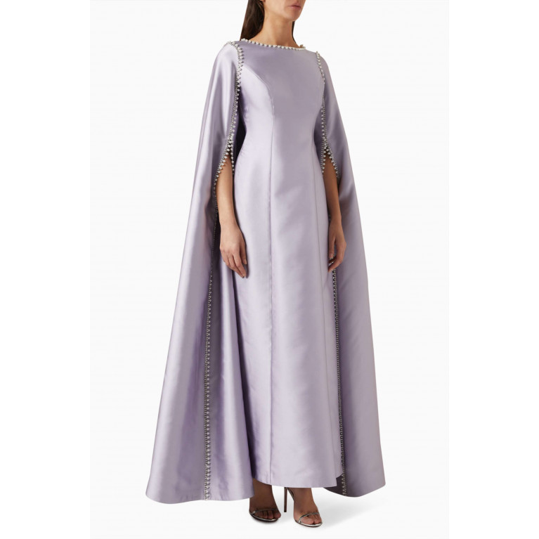 Euphoria - Slit-sleeve Beaded Dress in Mikado