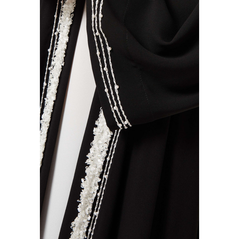 Merras - Embellished Abaya Set in Crepe