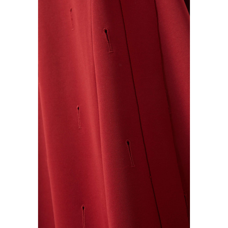 CHATS by C.Dam - Woolf High Neck Dress in Stretch Silk Crêpe Red