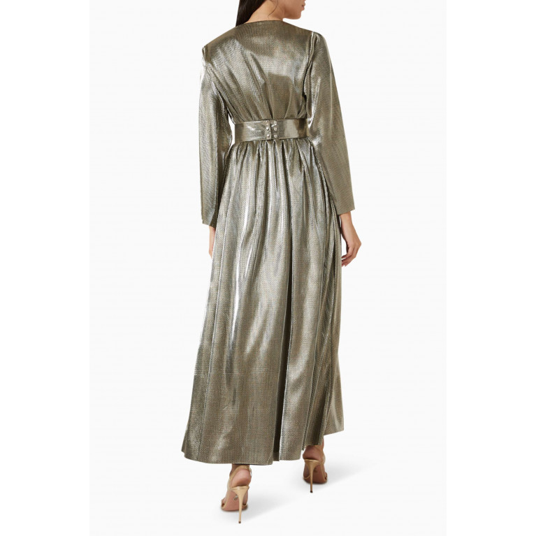 DANEH - Belted Maxi Dress in Poly