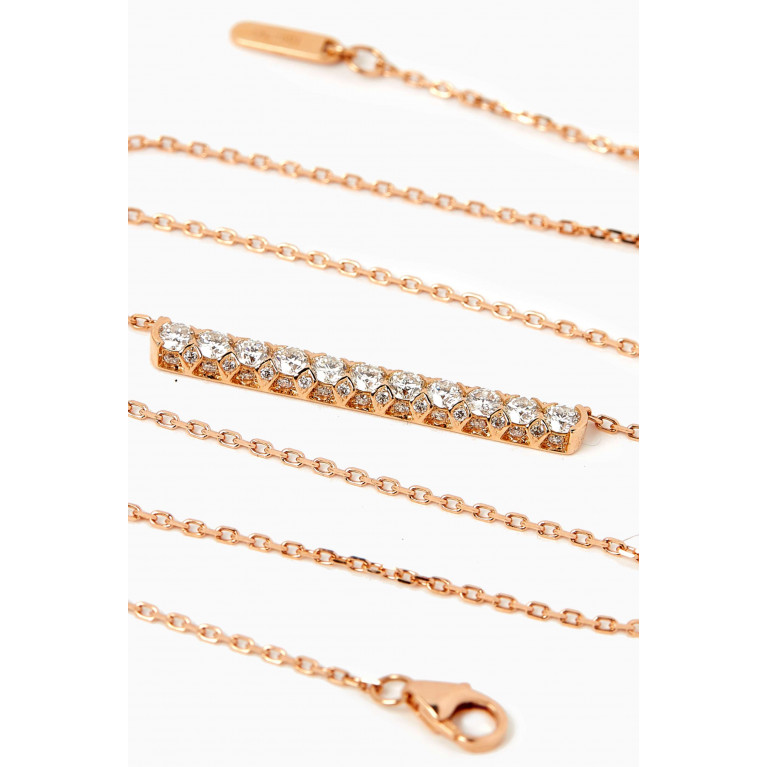 Samra - Thalj Diamond Necklace in 18kt Rose Gold