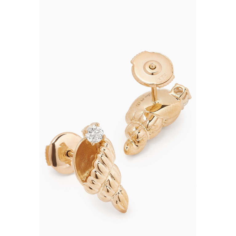 Yvonne Leon - Nautilus Diamond Earrings in 18kt Gold