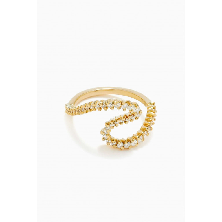 Yvonne Leon - Surf Wave Diamond Ring in 18kt Gold