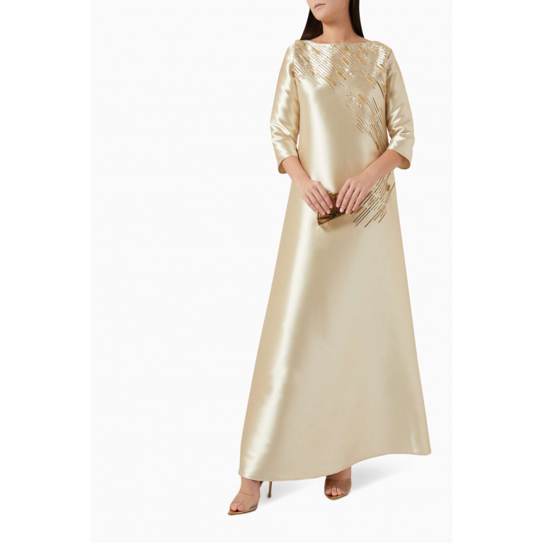 NASS - Embellished Maxi Dress Gold