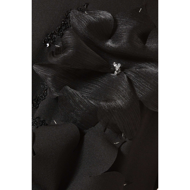 NASS - Embellished Floral Maxi Dress Black