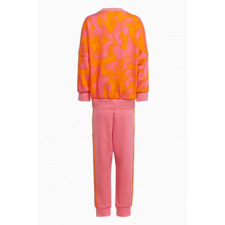 Adidas - Summer All-over Print Top & Pants Set in Cotton-blend
